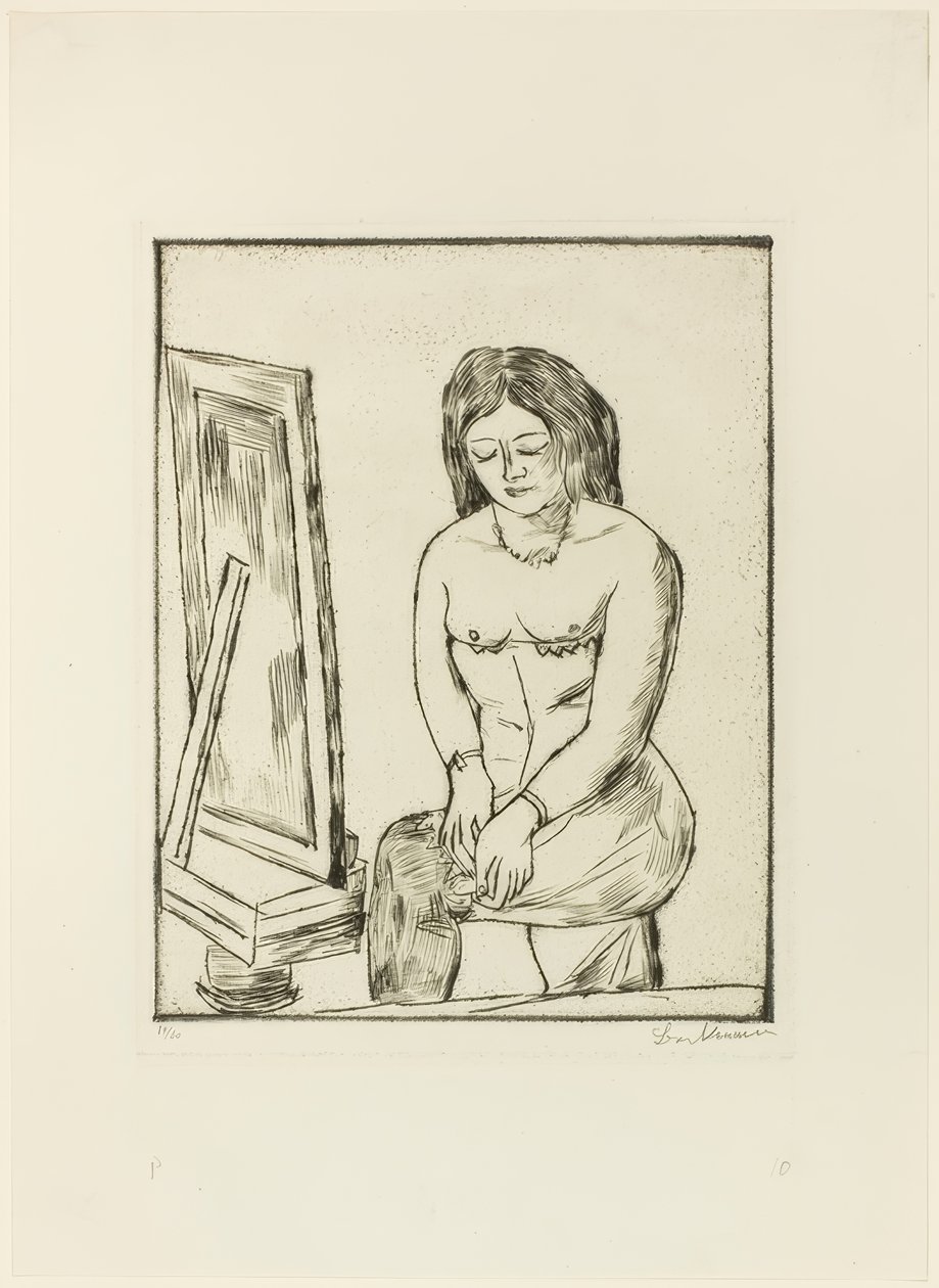 Toilette (Antes do Espelho) de Max Beckmann