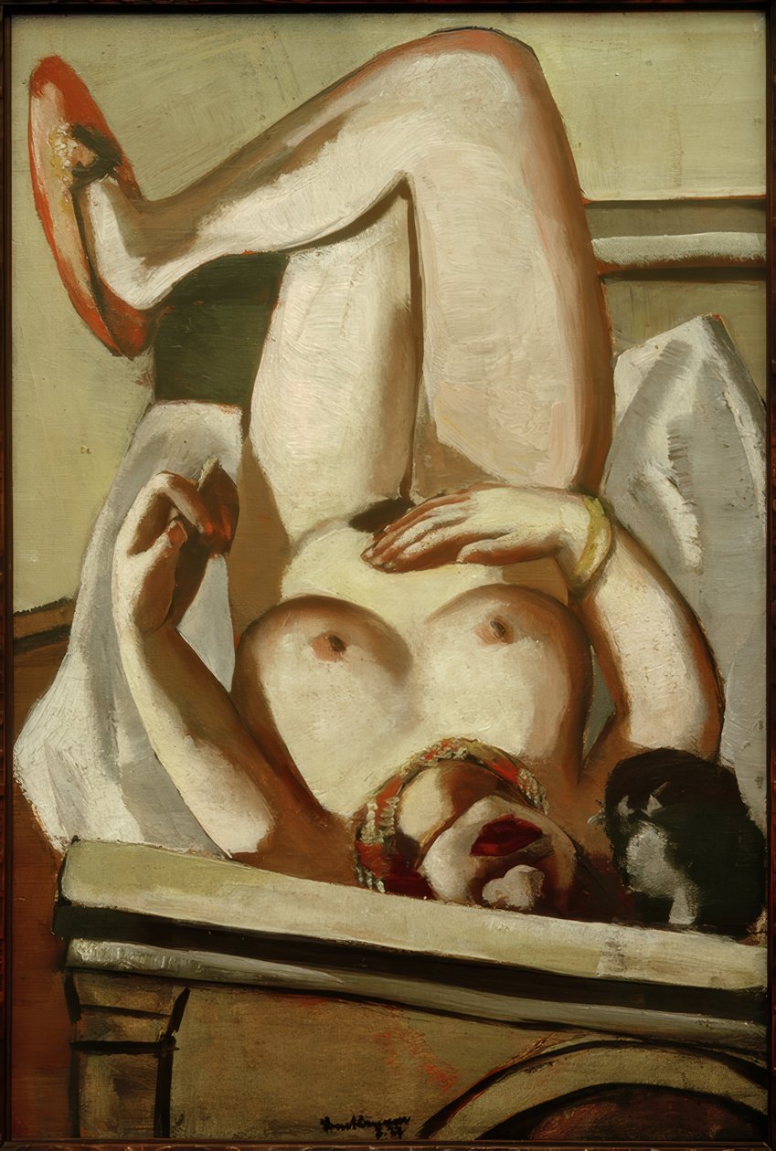 Fêmea Nua com Cão de Max Beckmann
