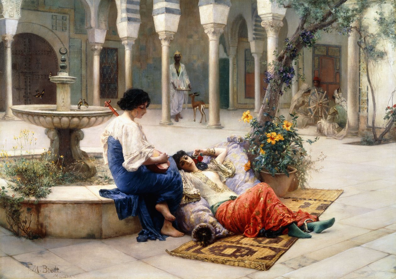 No pátio do harém, de Ferdinand Max Bredt