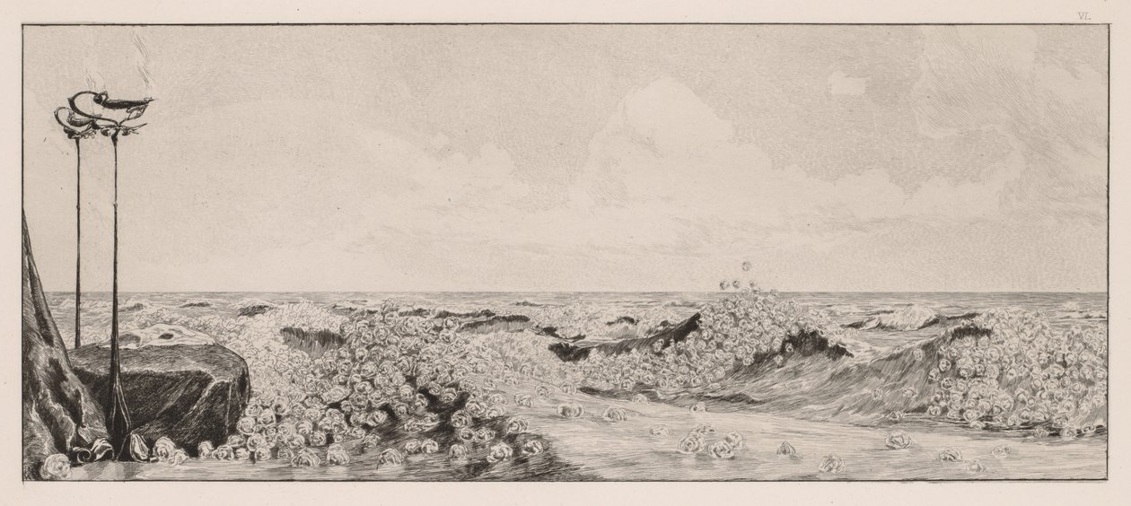 Uma luva: homenagem, 1880. de Max Klinger