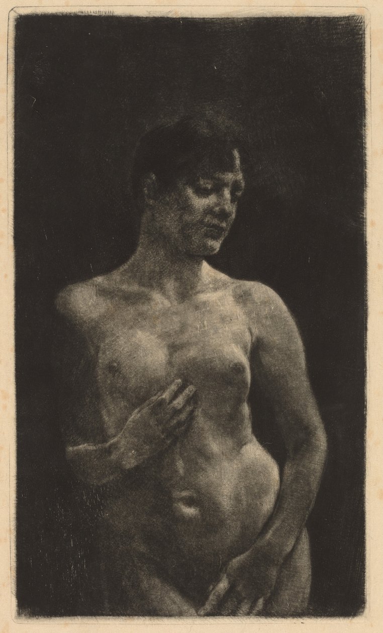 Um Nu em Pé, 1891. de Max Klinger