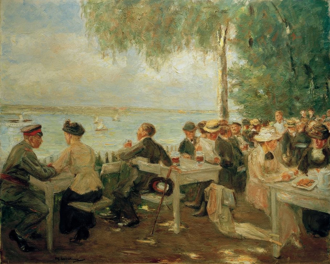 Restaurante de jardim no Havel - Nikolskoe de Max Liebermann