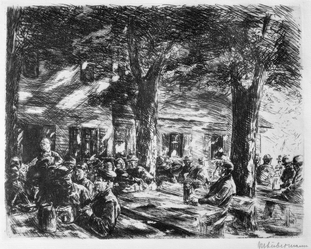 Kellergarten em Rosenheim de Max Liebermann