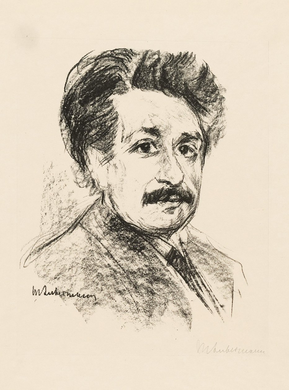 Retrato de Albert Einstein de Max Liebermann