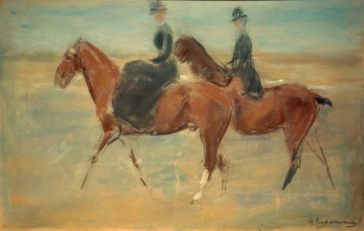 Cavaleiro e amazona no mar de Max Liebermann