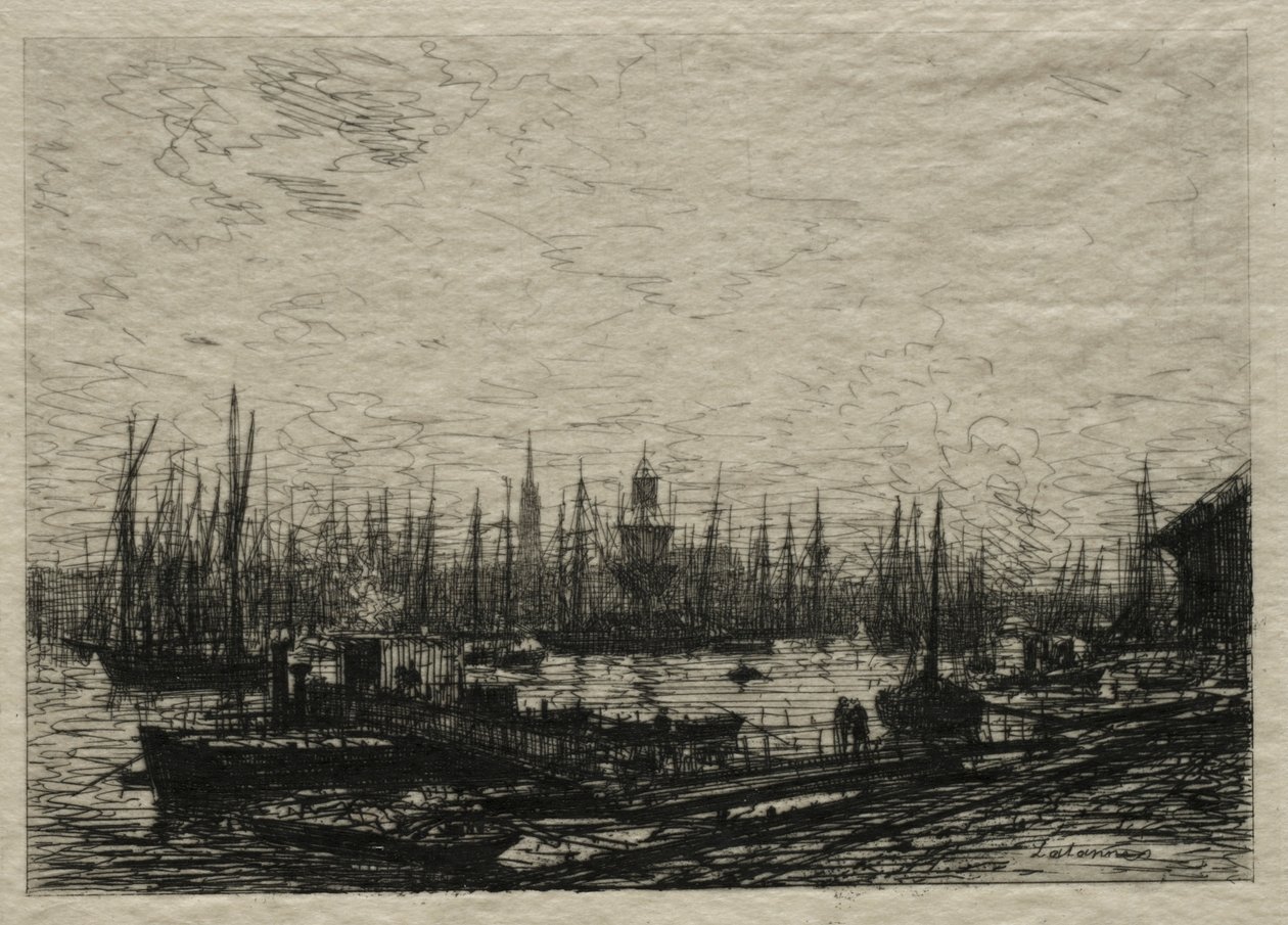 O porto de bordeaux. de Maxime Lalanne