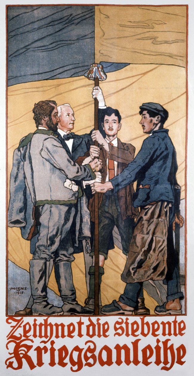 Primeira Guerra Mundial "Subscrição do 7º Empréstimo de Guerra" de Maximilian Lenz