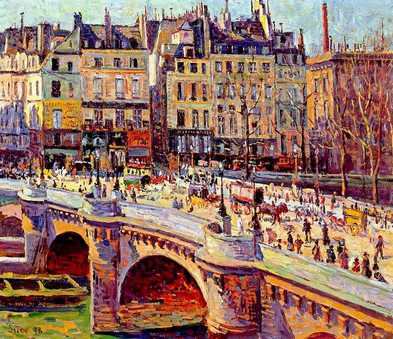 Le Quai Conti, Paris, 1896 de Maximilien Luce