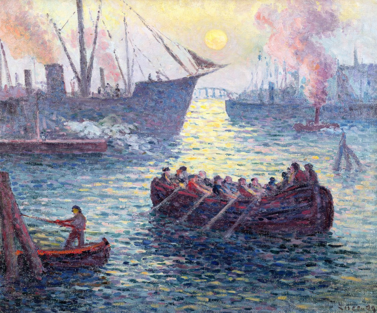 Roterdão, o Porto, 1907 de Maximilien Luce