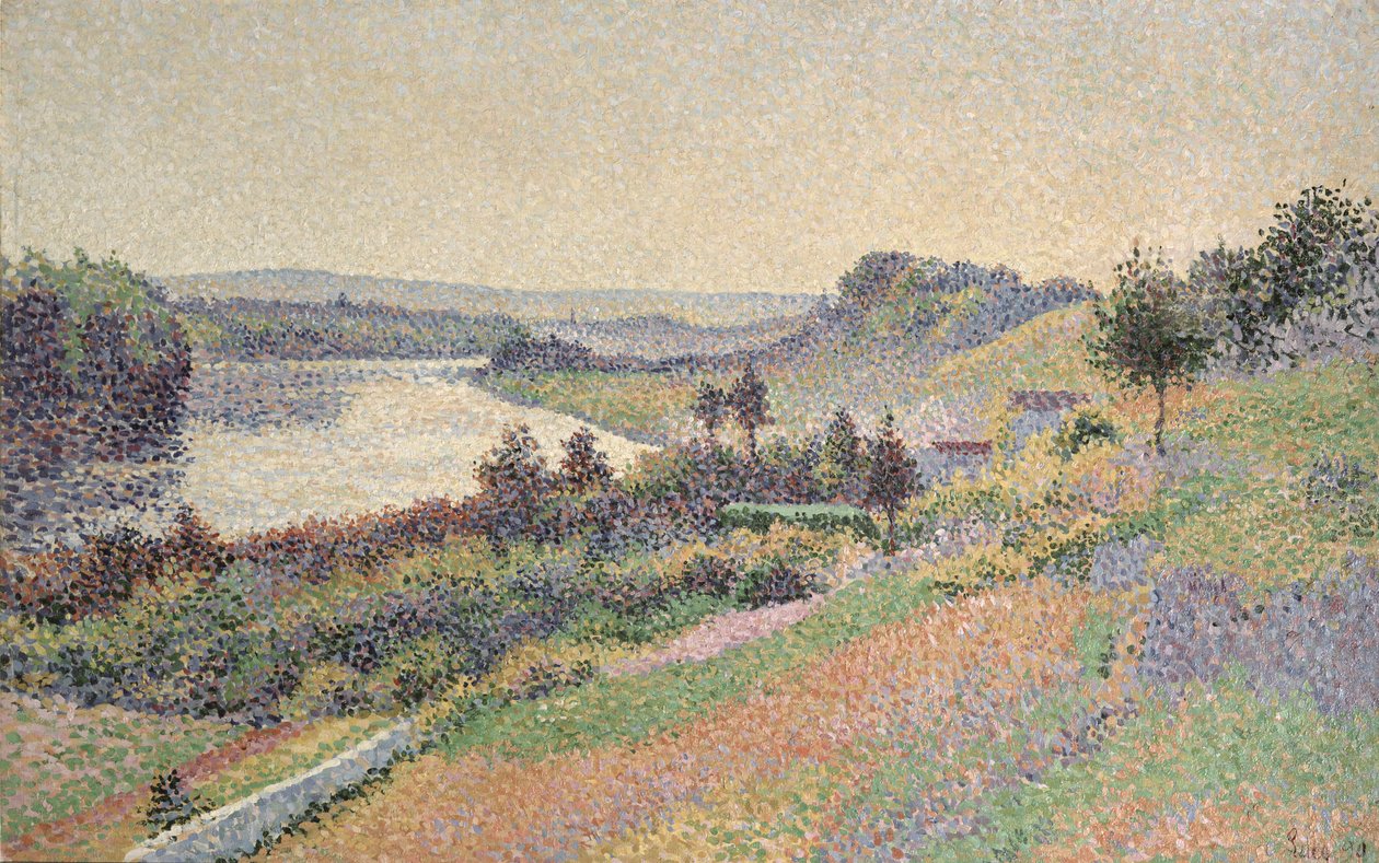O Sena em Herblay, 1890 de Maximilien Luce