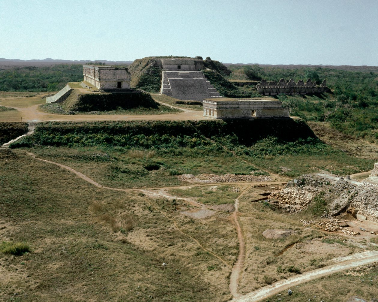 Vista do palácio do governador, séculos IX-XVIII de Mayan