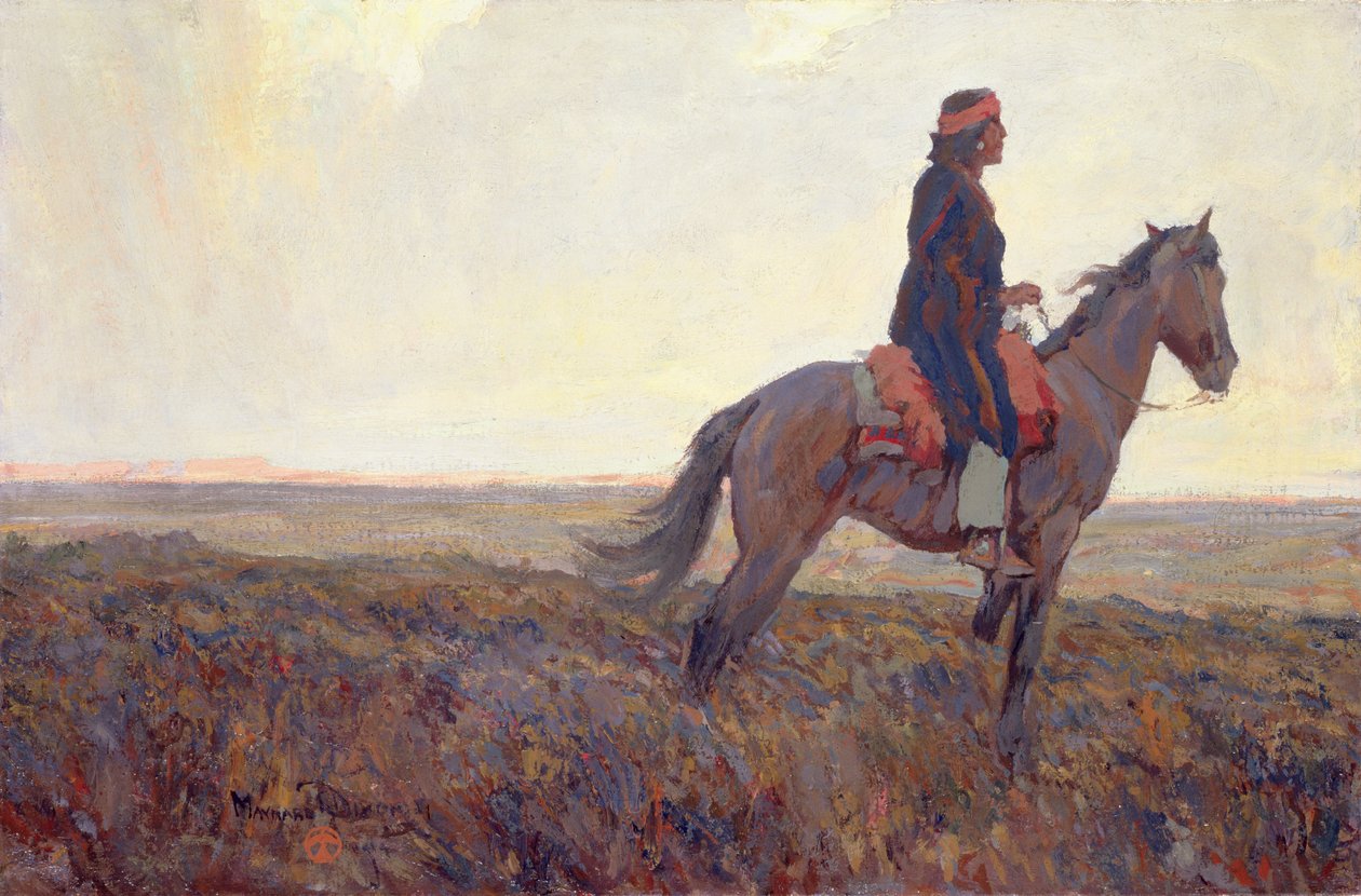 O Navajo (óleo sobre tela) de Maynard Dixon