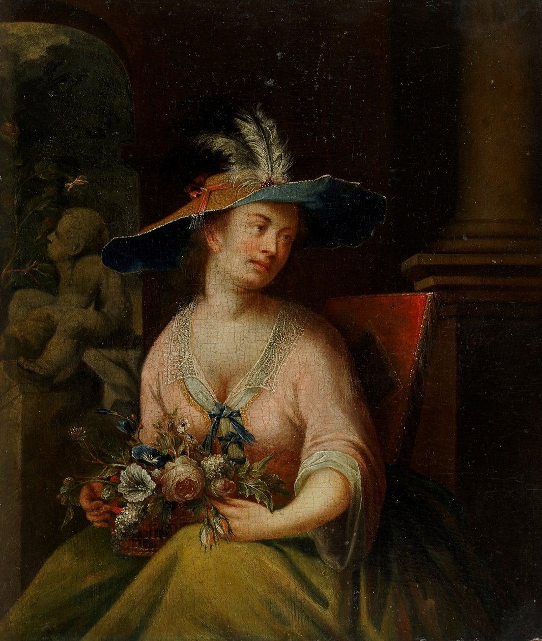 Senhora com flores de Melchior Brassauw