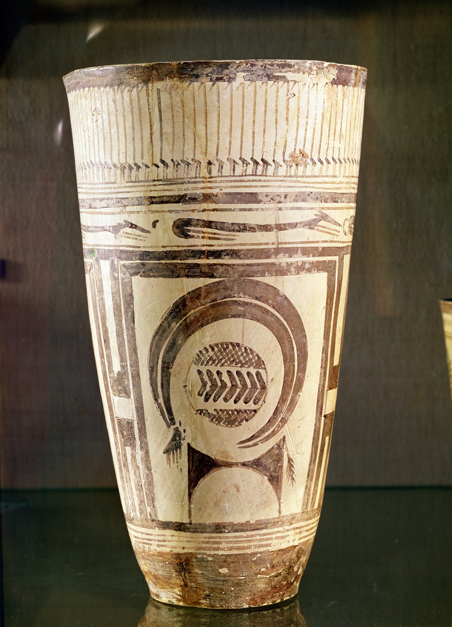 Vaso, Estilo I, de Susa, Irã, 5000-4000 aC (cerâmica) de Mesopotamian