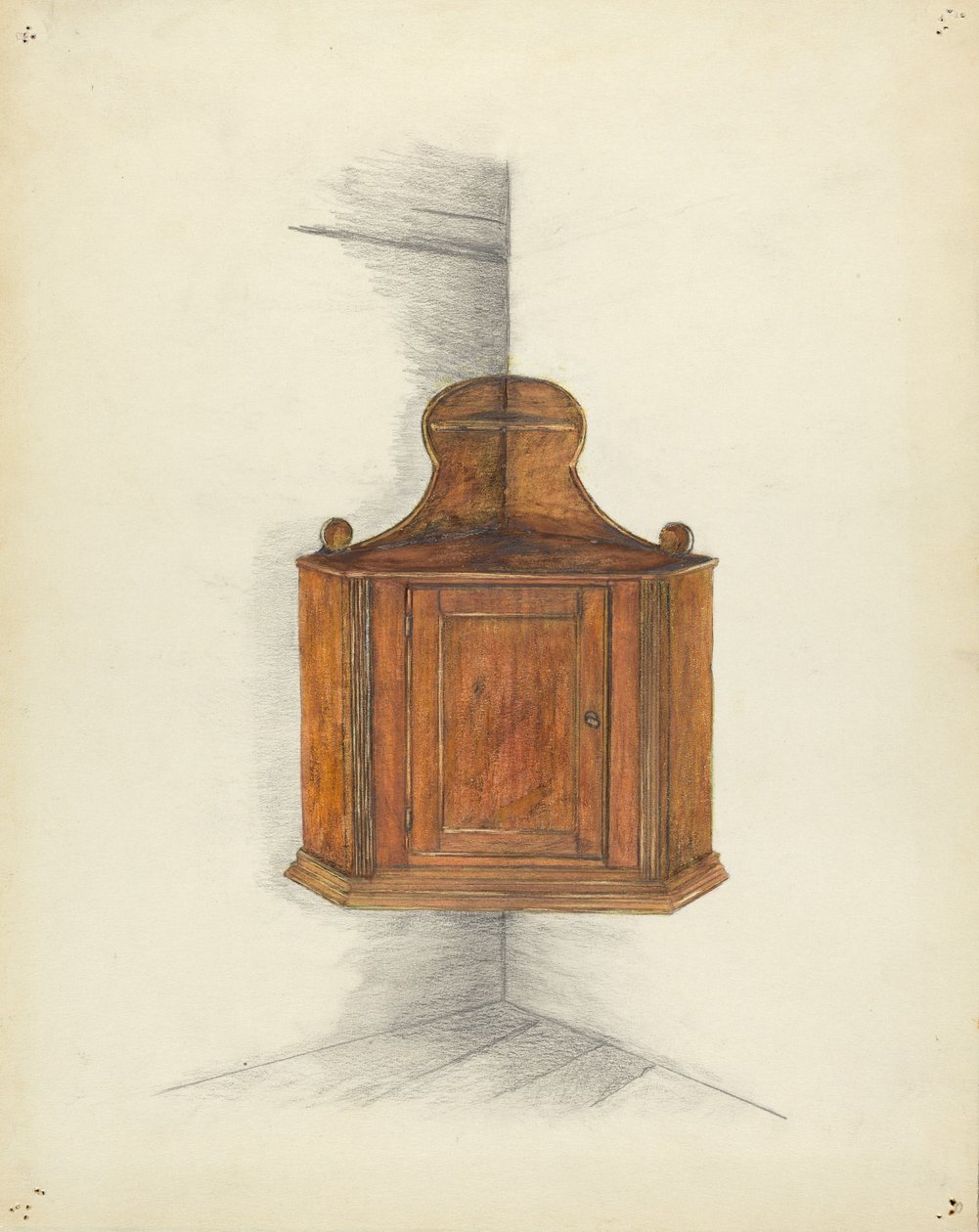 Corner Cupboard, c. 1953. de Meyer Goldbaum
