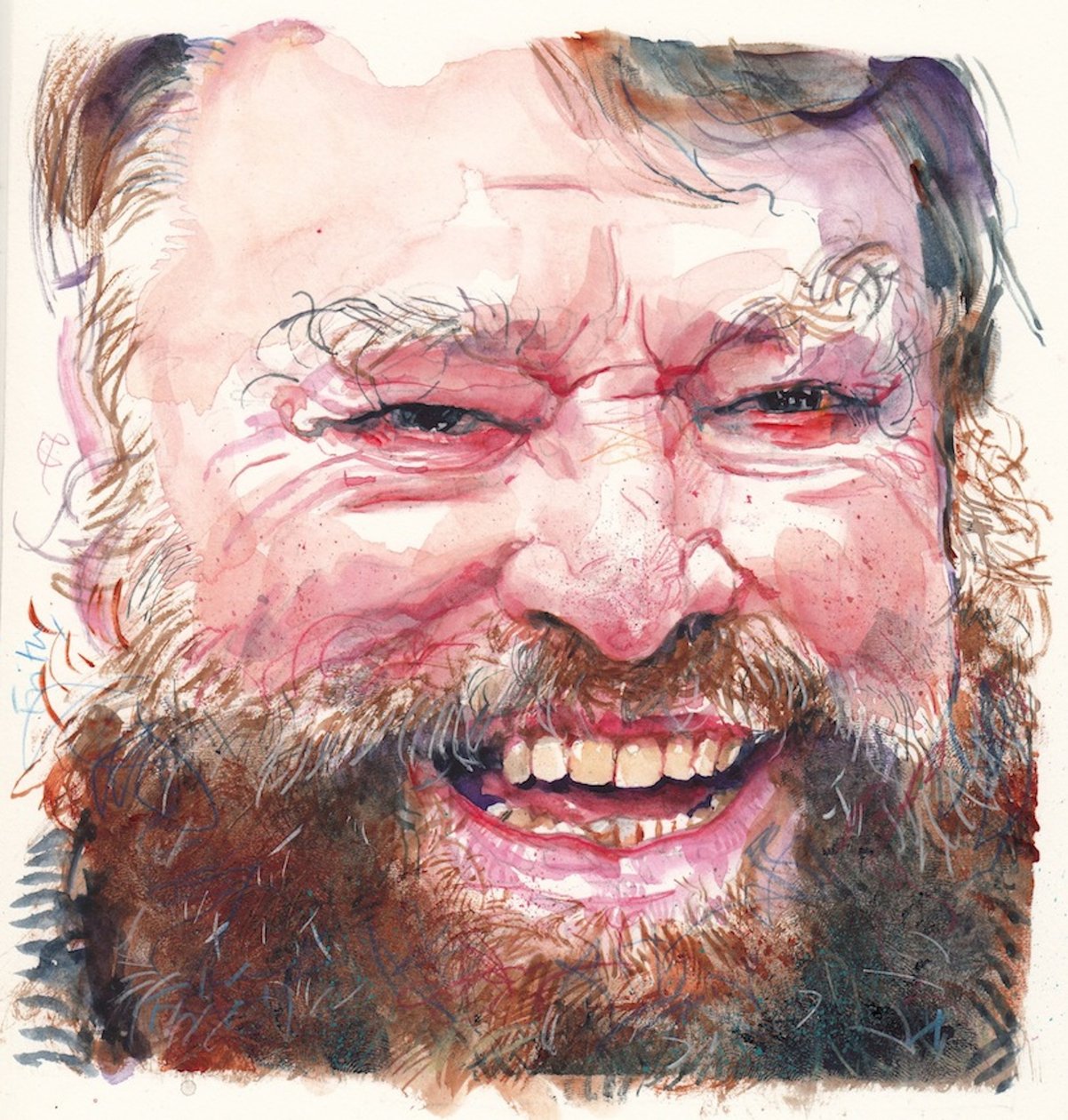 Brian Blessed (aguarela) de Michael Frith