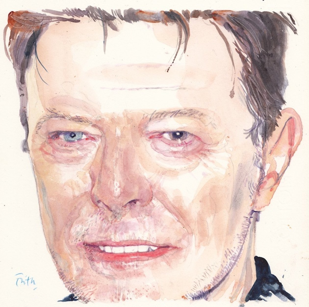 David Bowie (aguarela) de Michael Frith