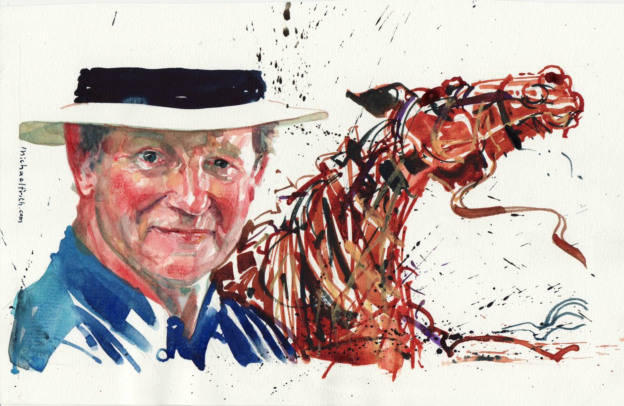 Michael Morpurgo (aguarela) de Michael Frith