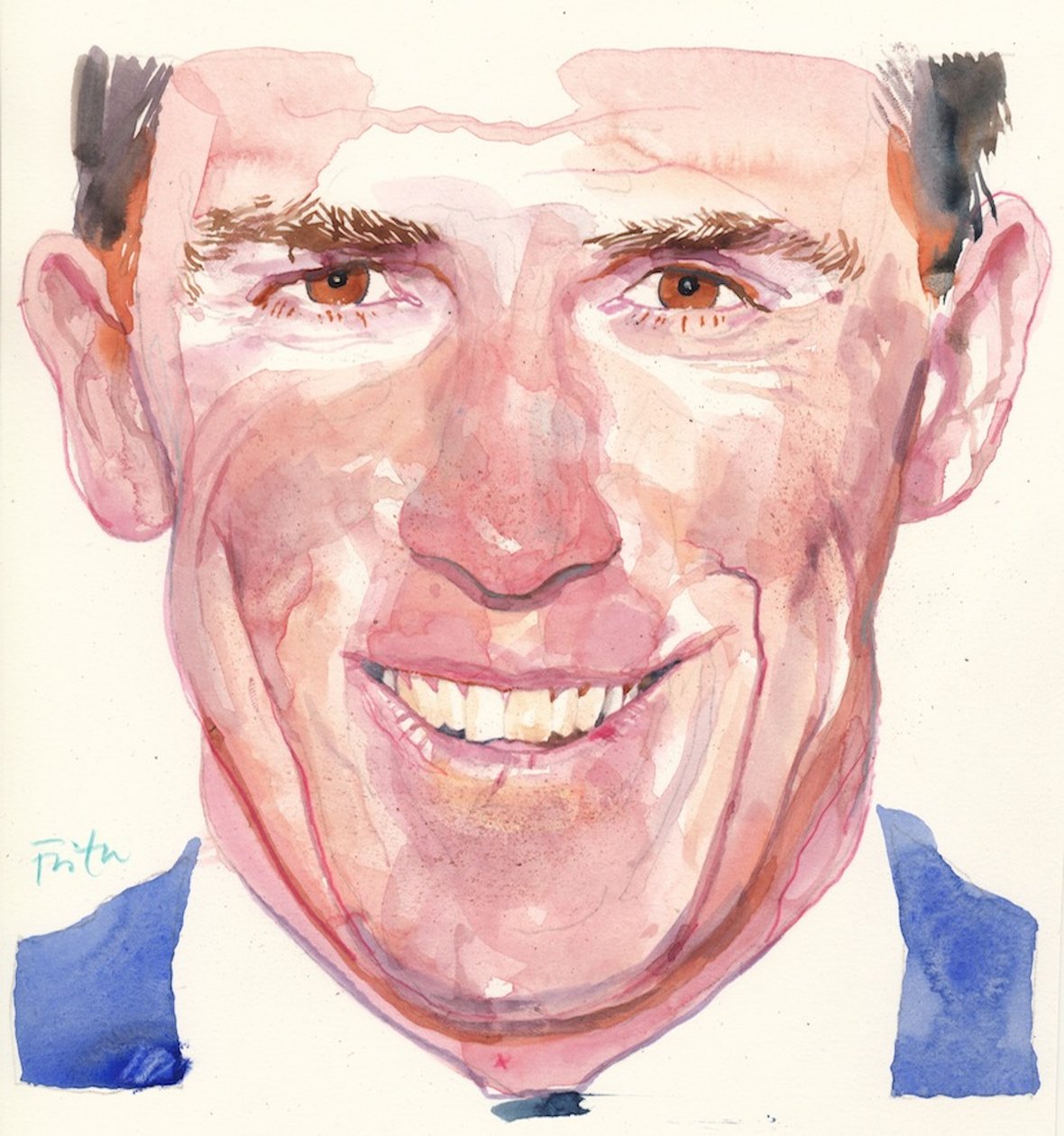 Rob Brydon (aguarela) de Michael Frith