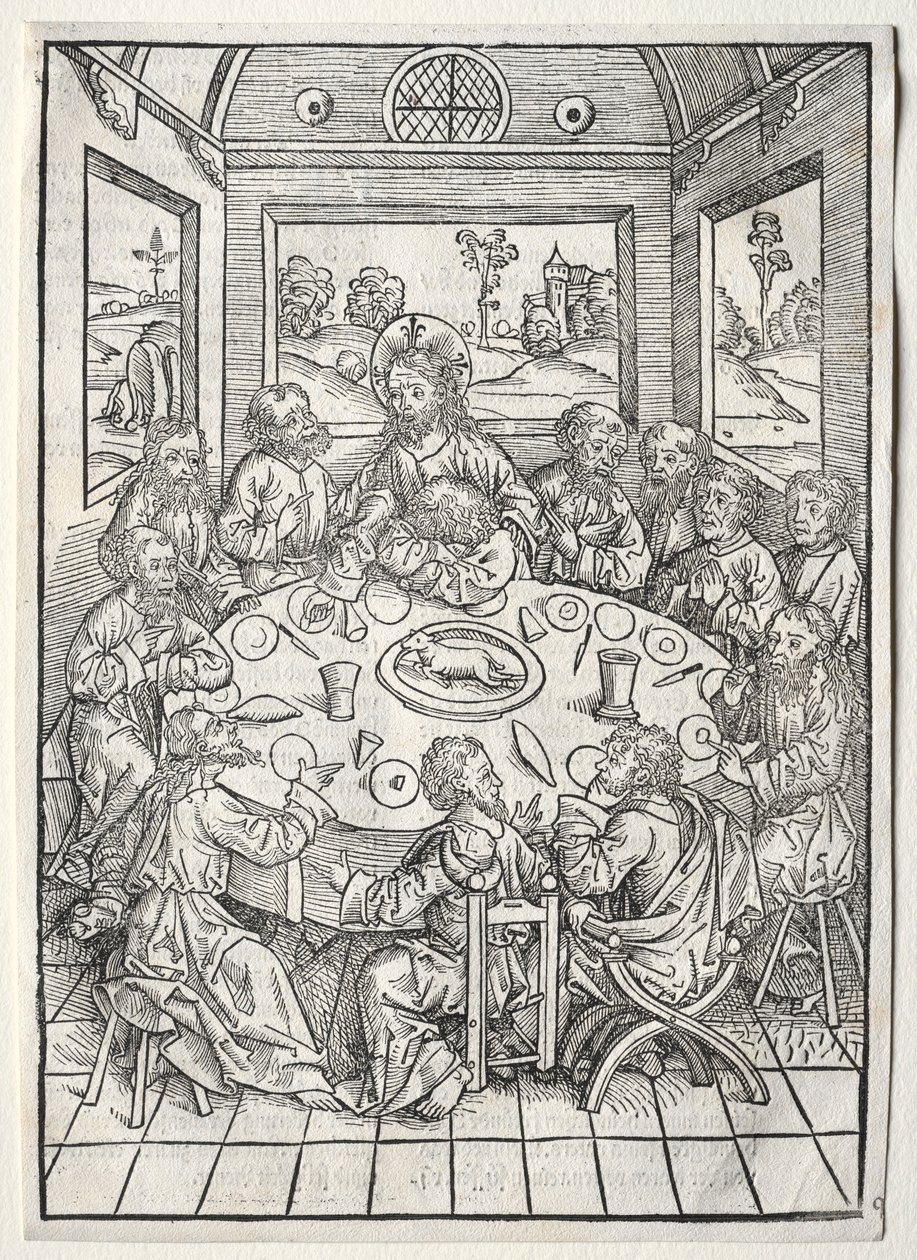 O Baú do Tesouro: A Última Ceia, 1491. de Michael Wolgemut
