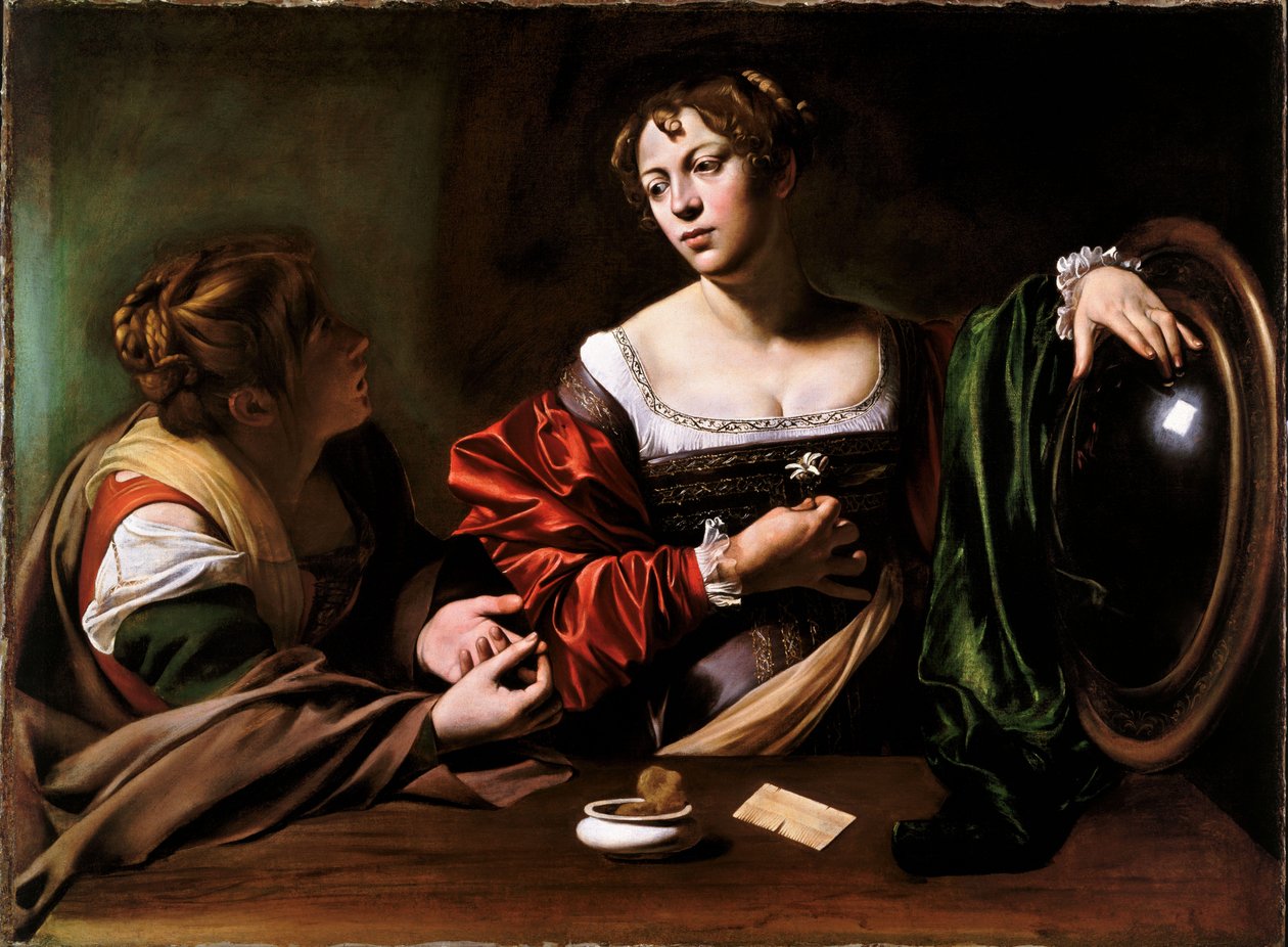 Marta e Maria Madalena de Michelangelo Merisi Caravaggio