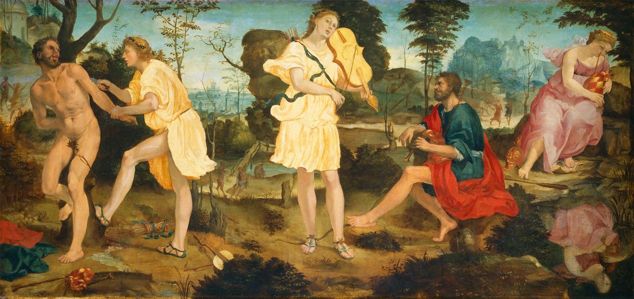 Apolo e Marsyas. de Michelangelo Anselmi