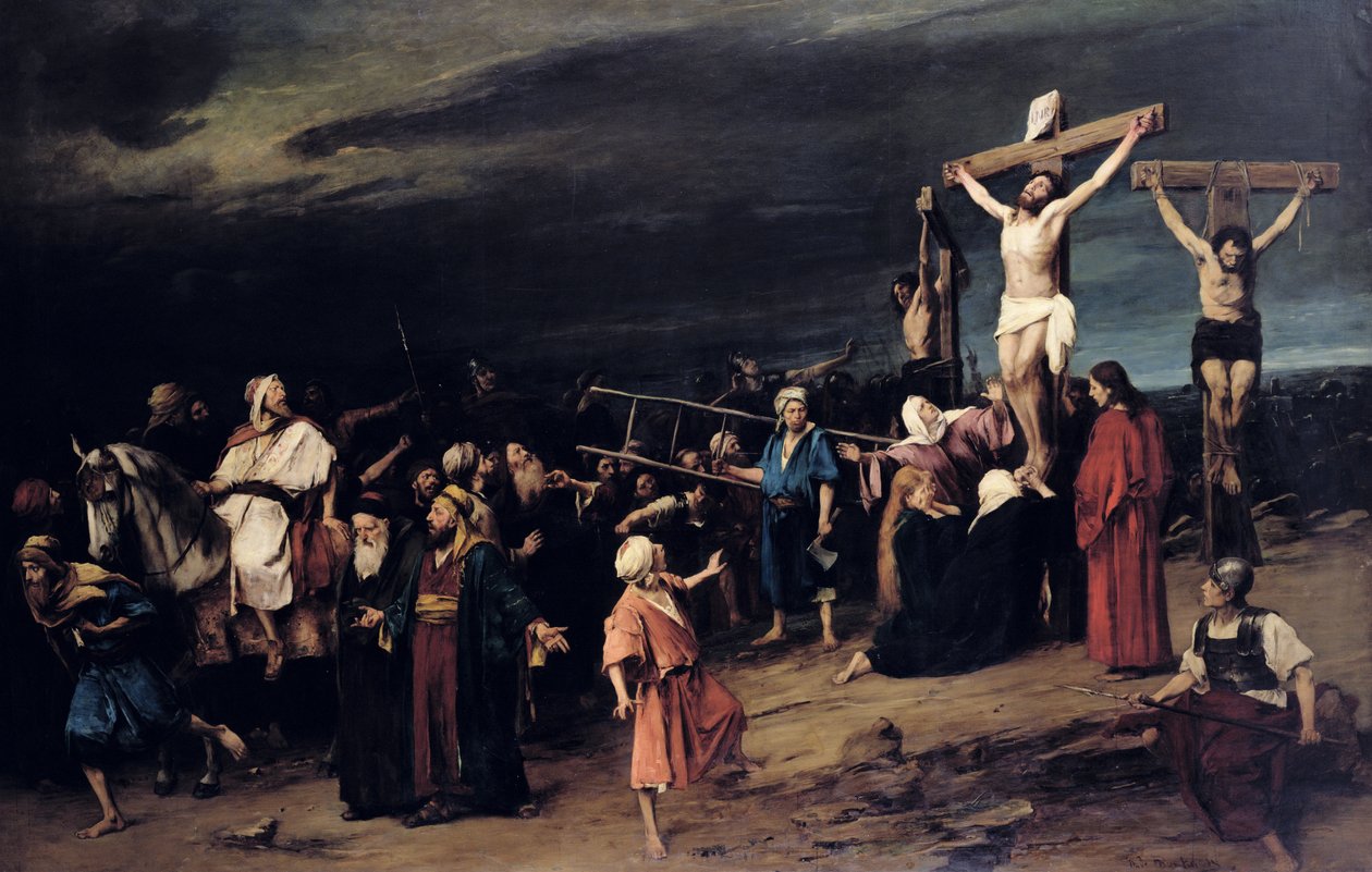 Cristo na cruz, 1884 de Mihály Munkácsy