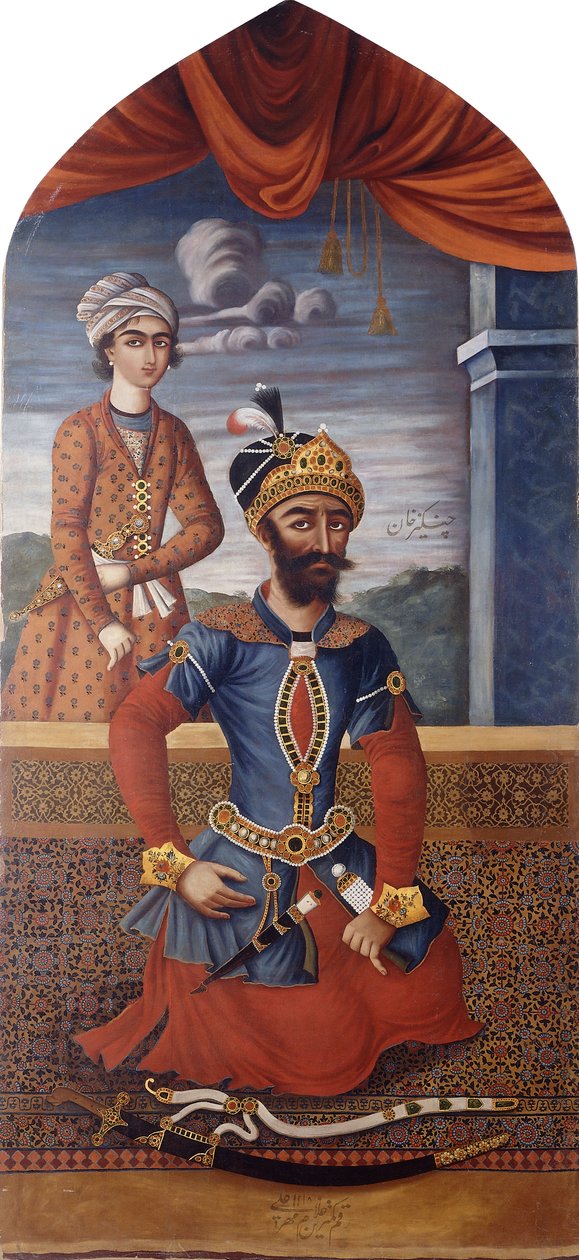 Retrato de Genghiz Khan, c.1803-4 de MihrAli