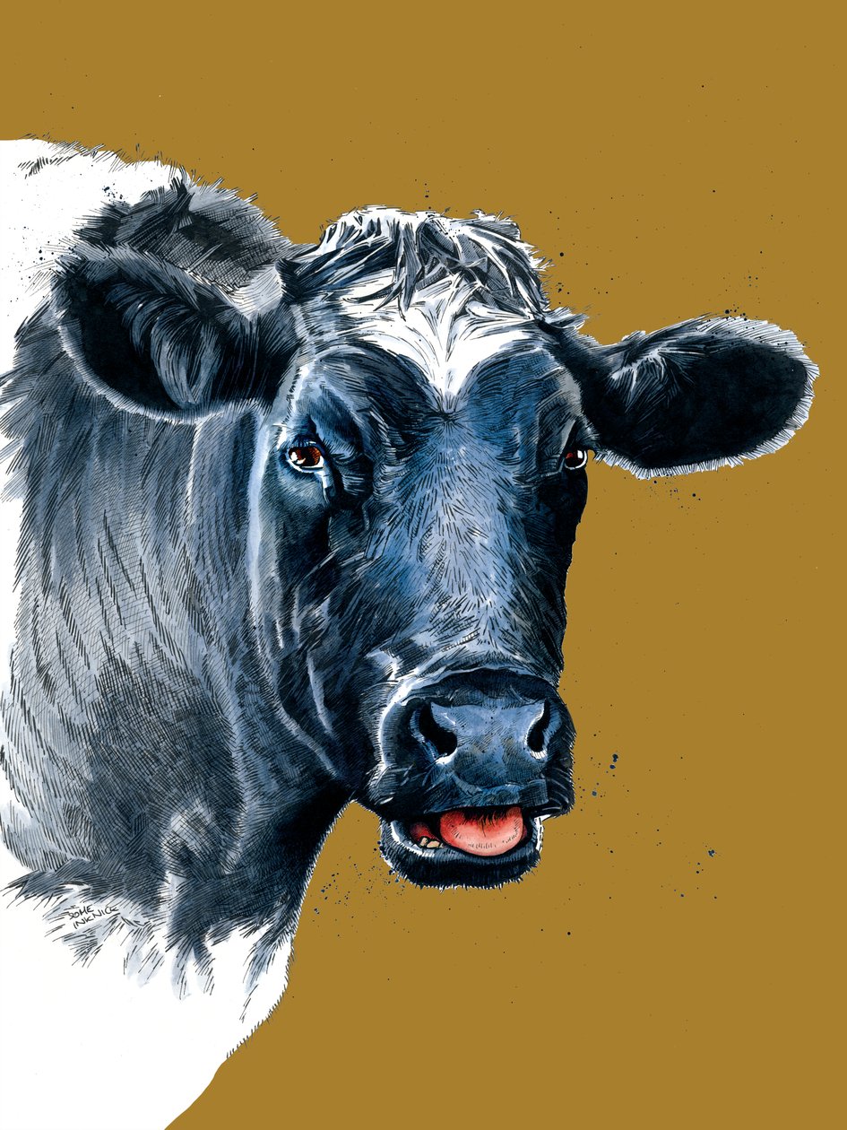 A Vaca em Amarelo Dourado, 2021 de Mike Davis