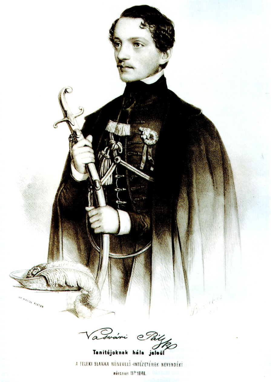 Retrato de Pál Vasvári de Miklós Barabás