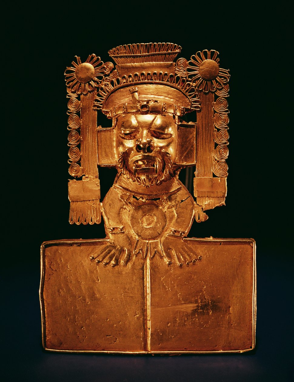 Peitoral do deus Xipe Totec (ouro) de Mixtec