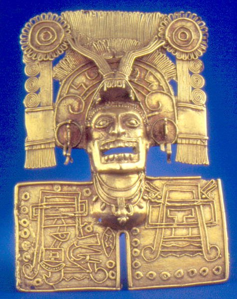 Mictlantecutl peitoral (ouro) de Mixtec