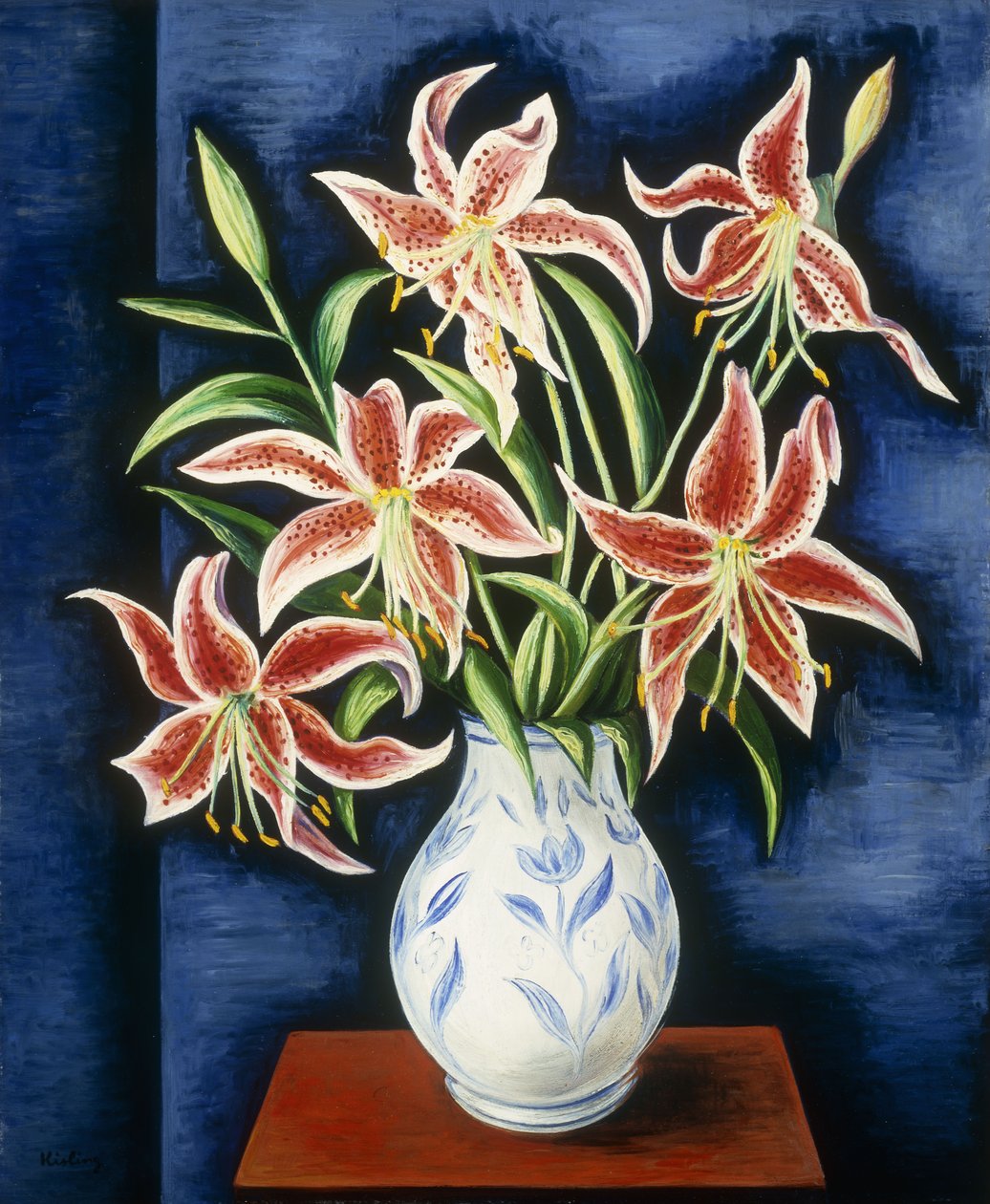Vaso de lírios; Vase de lis de Moise Kisling
