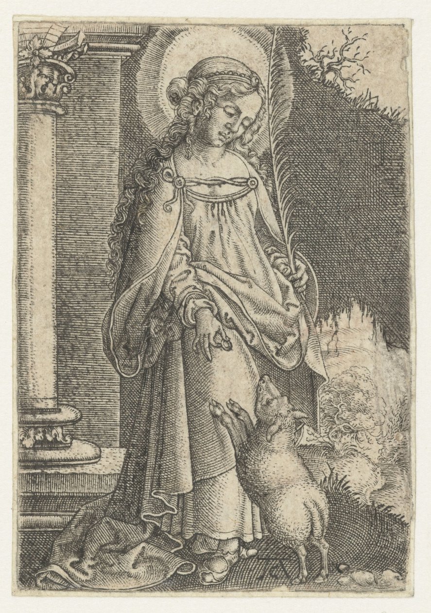 Santa Inês de Monogrammist AC