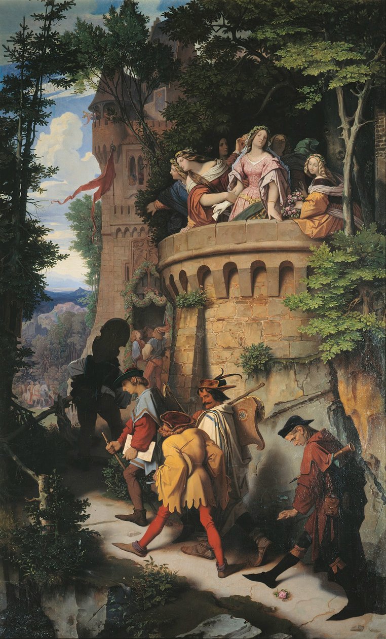 A rosa ou a caminhada do artista de Moritz Ludwig von Schwind