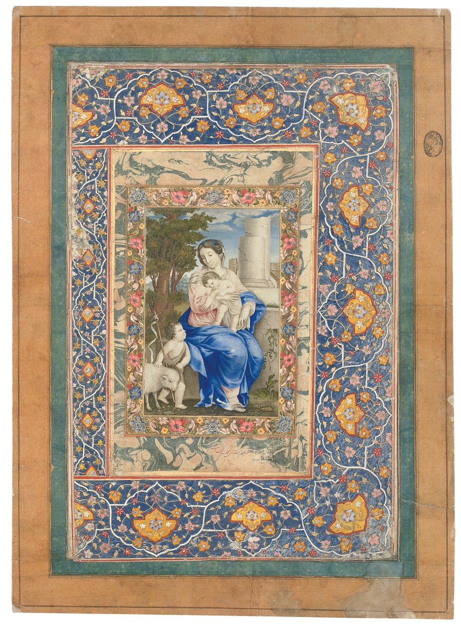 Madonna e Criança, 1682-83 de Muhammad Zaman