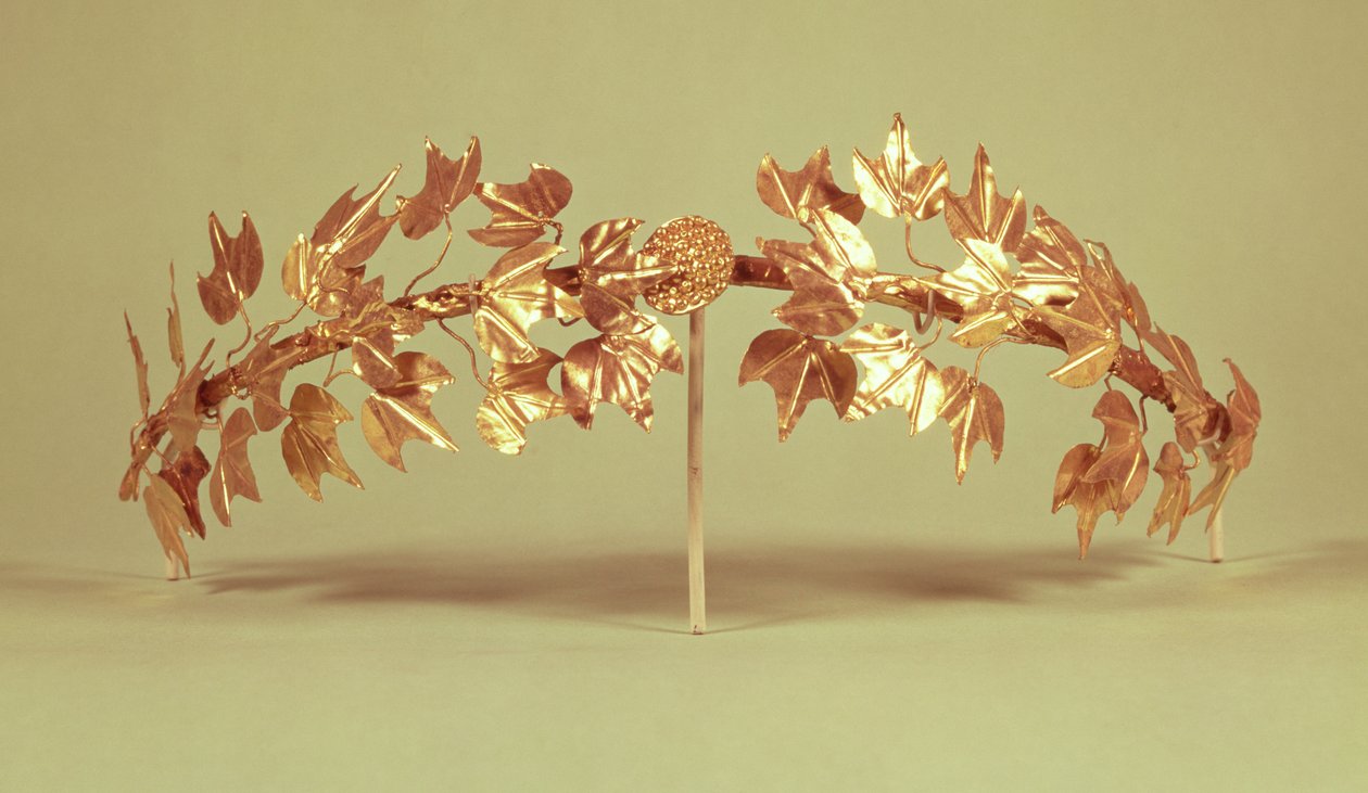 Coroa de louros, Micenas (ouro) de Mycenaean