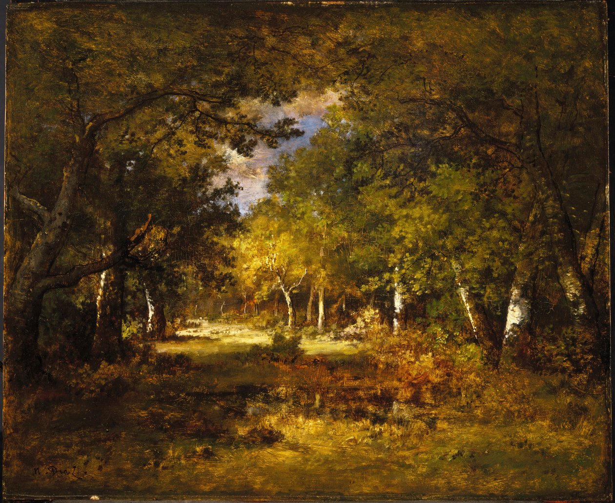 Cena da floresta, c.1844-60 de Narcisse Virgile Diaz de la Peña