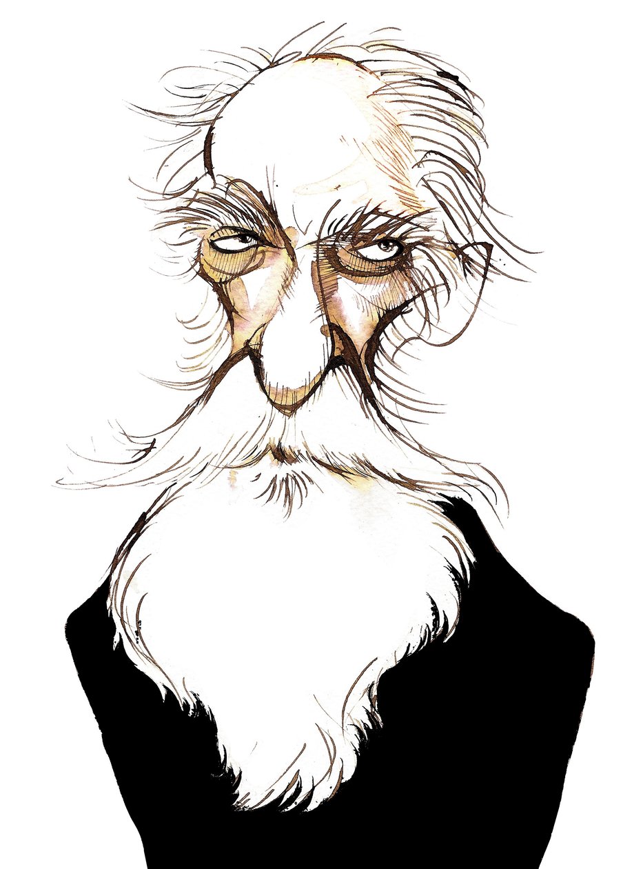 Charles Koechlin, compositor e escritor francês sobre música, (1867 - 1950) caricatura de Neale Osborne