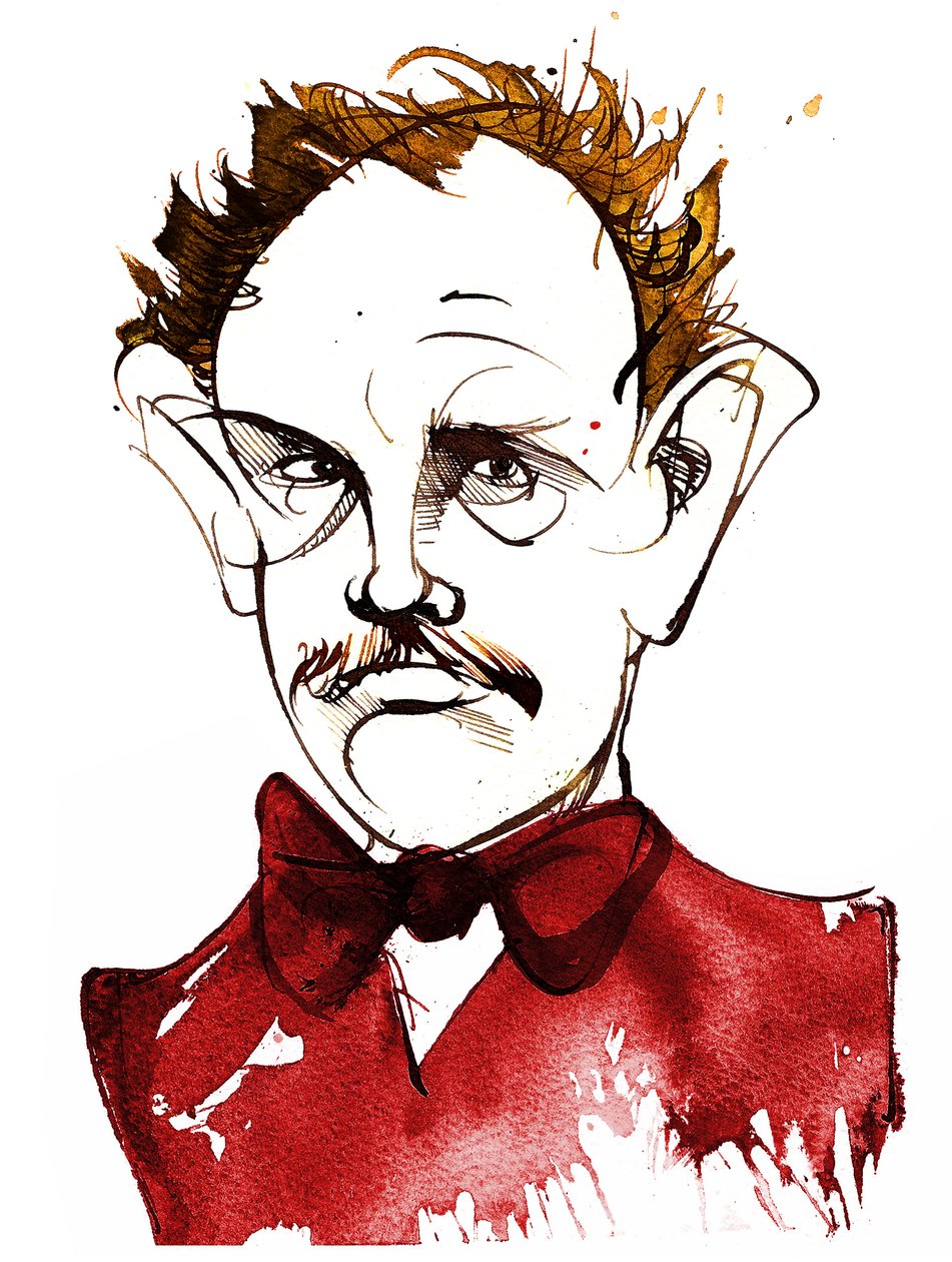 Richard Strauss, compositor e maestro alemão (1864-1949); caricatura de Neale Osborne