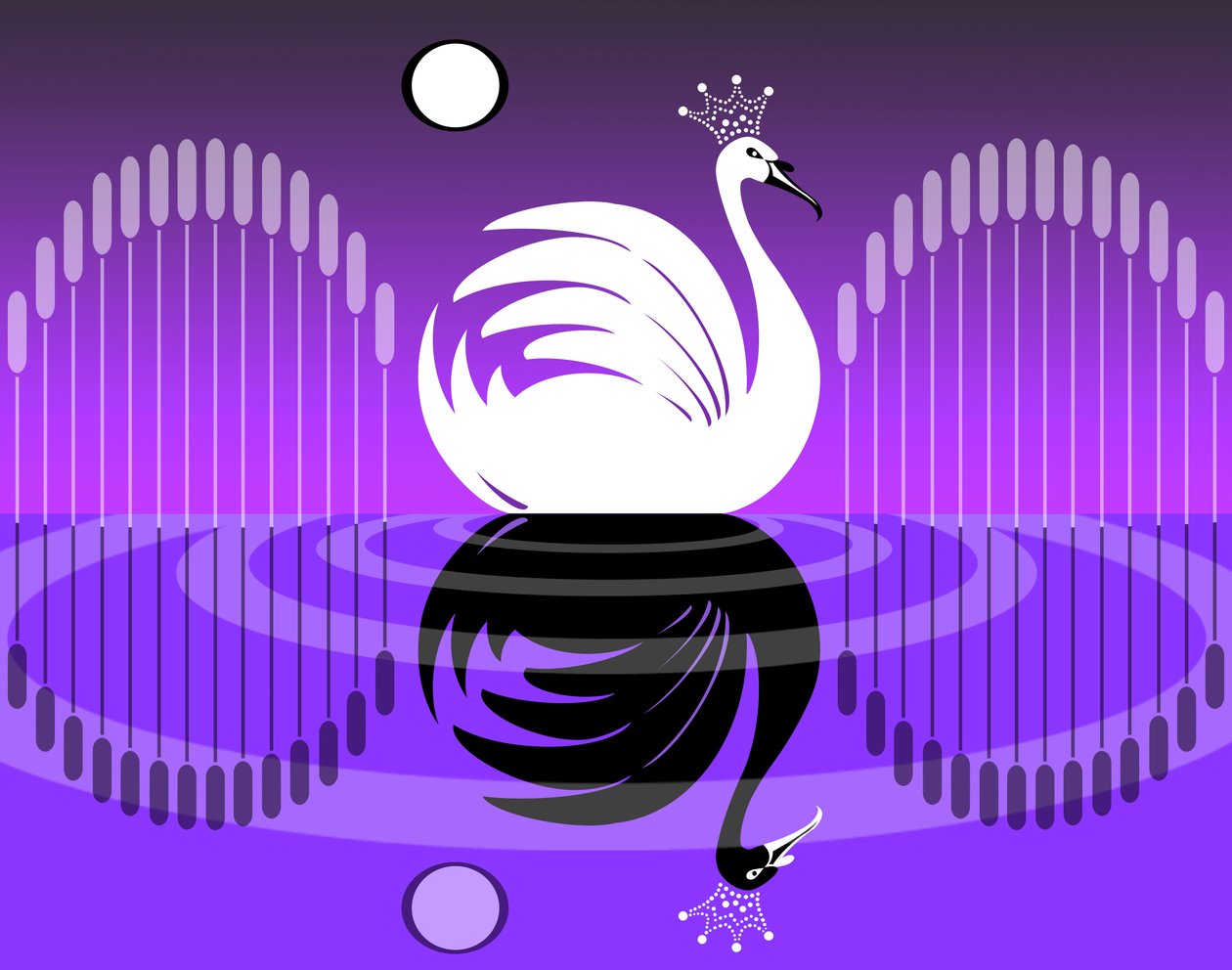 Lago dos cisnes lilás, 2019 de Neale Osborne