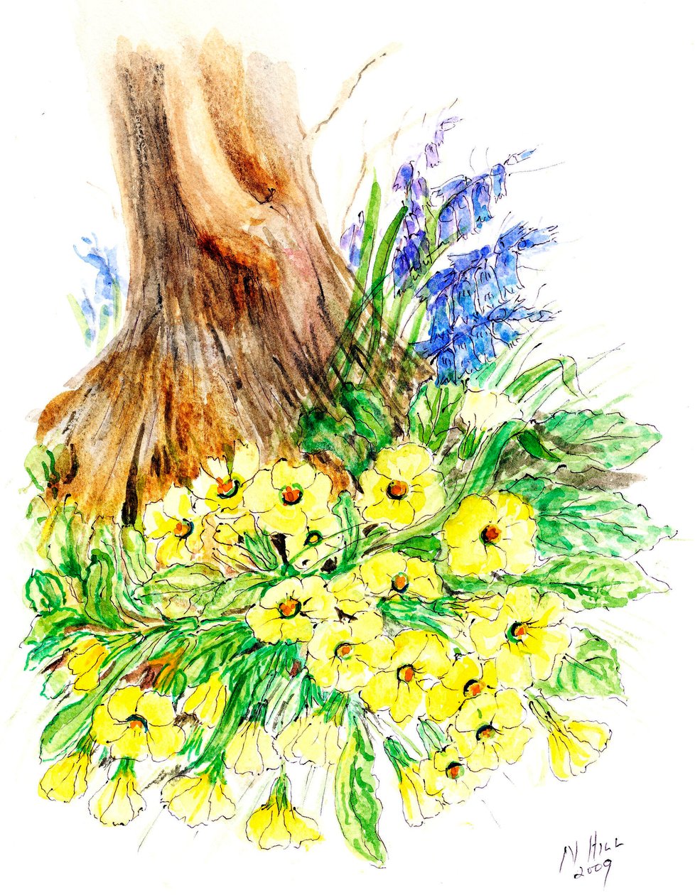 Bosque da Primavera (wc no papel) de Nell Hill