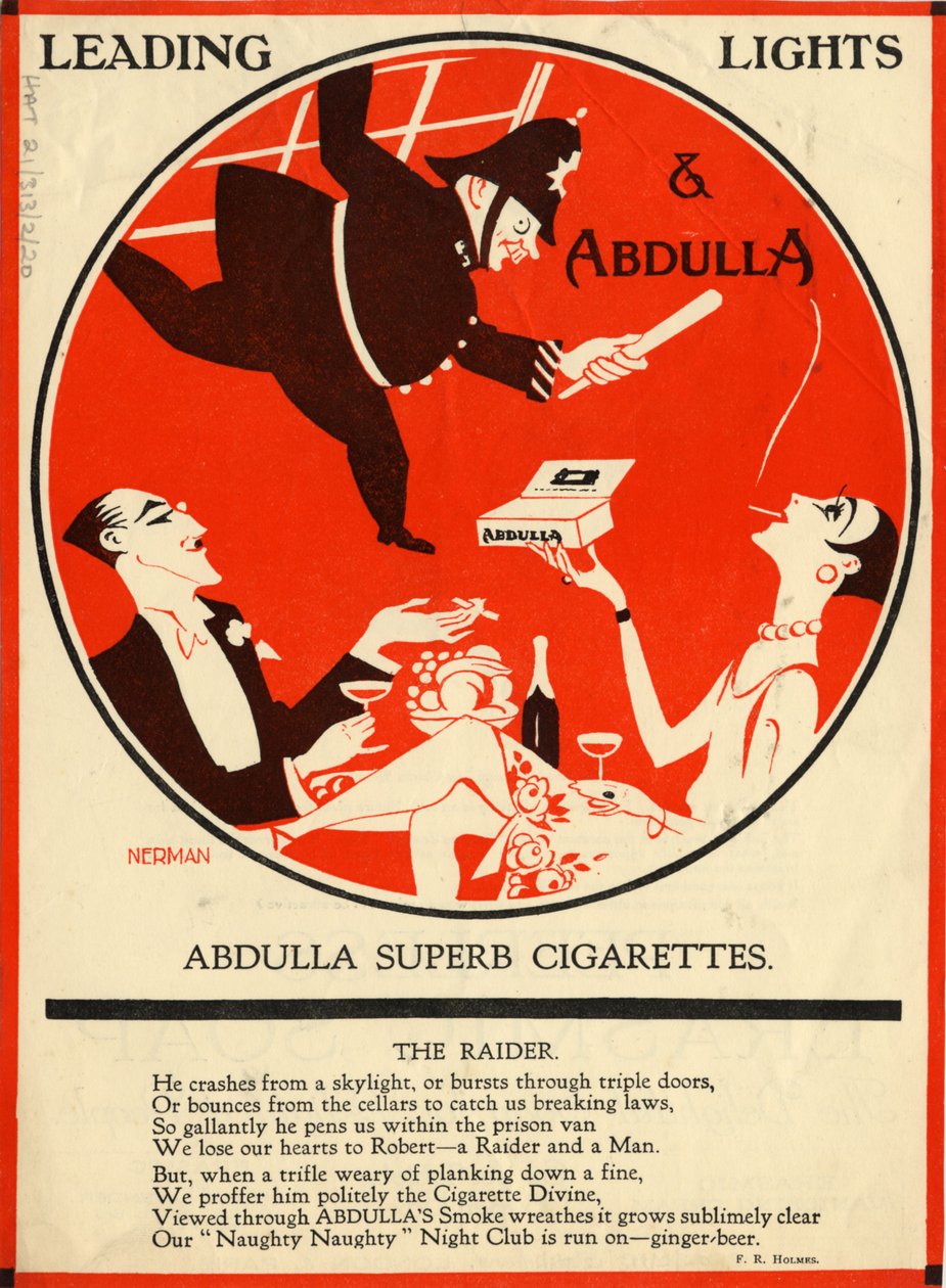 Cigarros Abdulla, década de 1920 de Nerman
