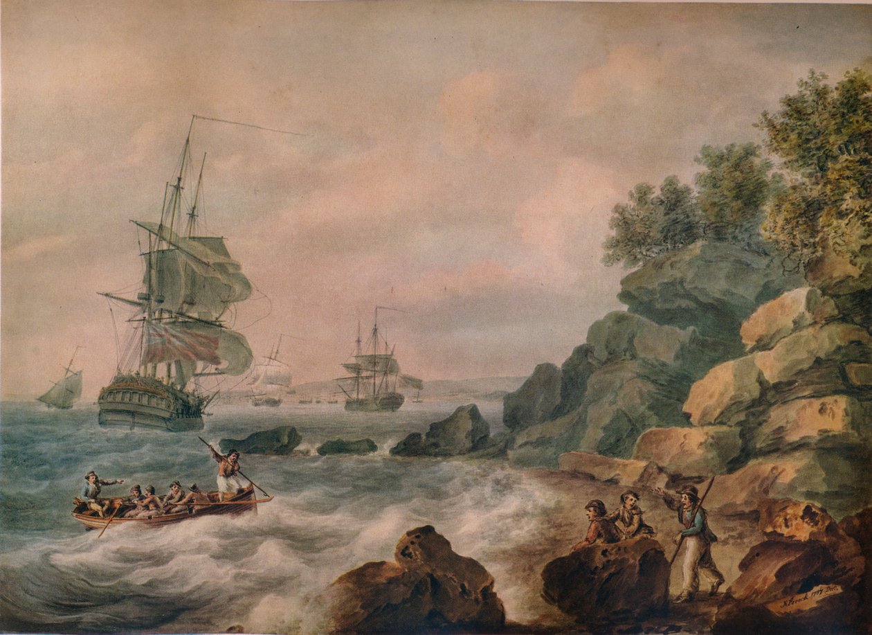 No Canal de Bristol, 1787 de Nicholas Pocock