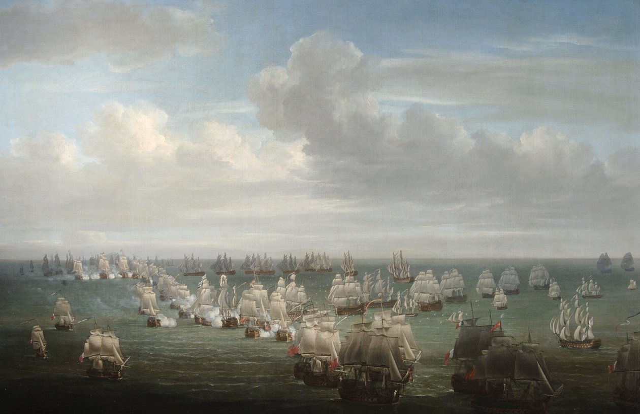 A batalha de trafalgar de Nicholas Pocock