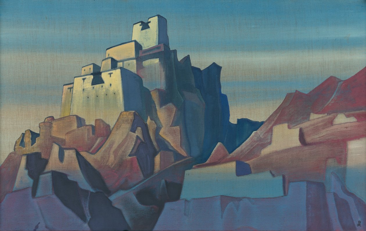 Castelo em Ladakh, 1933 de Nicholas Roerich