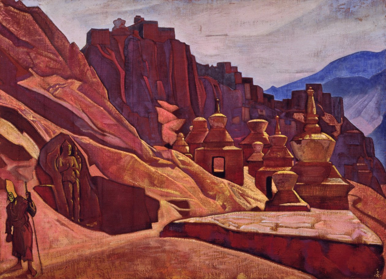 O mosteiro Bonpo no Tibete, 1925 de Nicholas Roerich