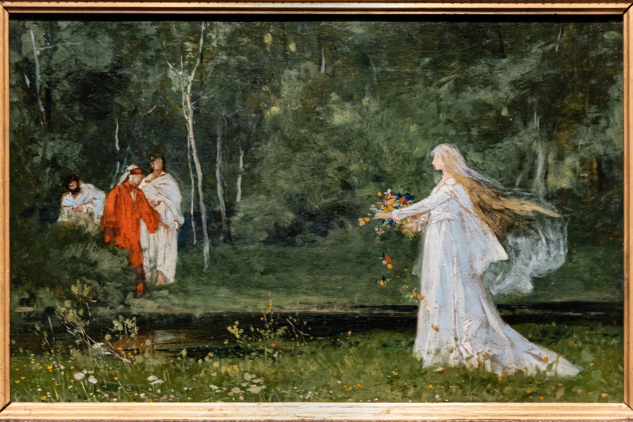 Dante encontra Matelda de Nicolo Barabino