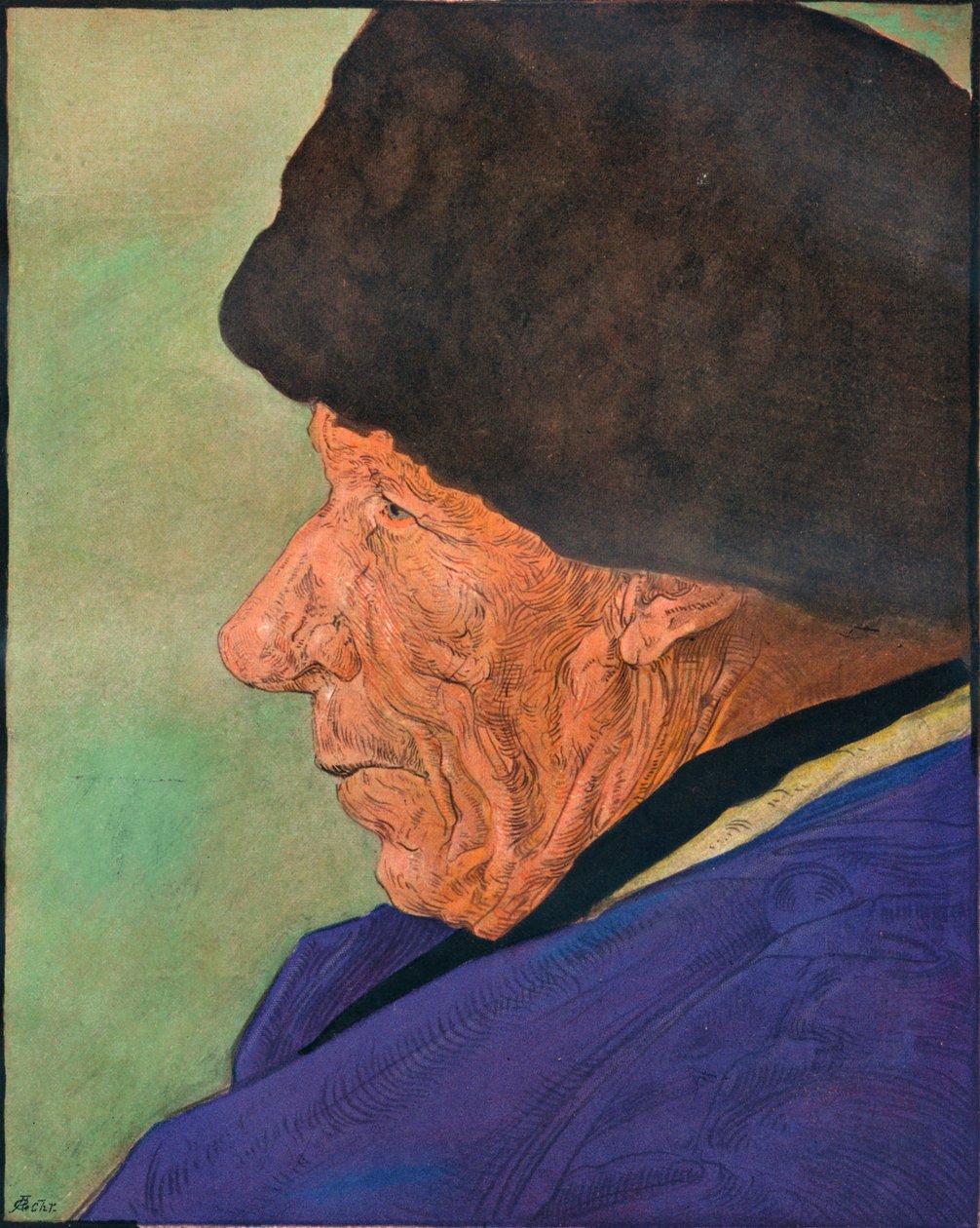 A Mans Head, Volendam, 1904. de Nicolaas Wilhelm Jungmann