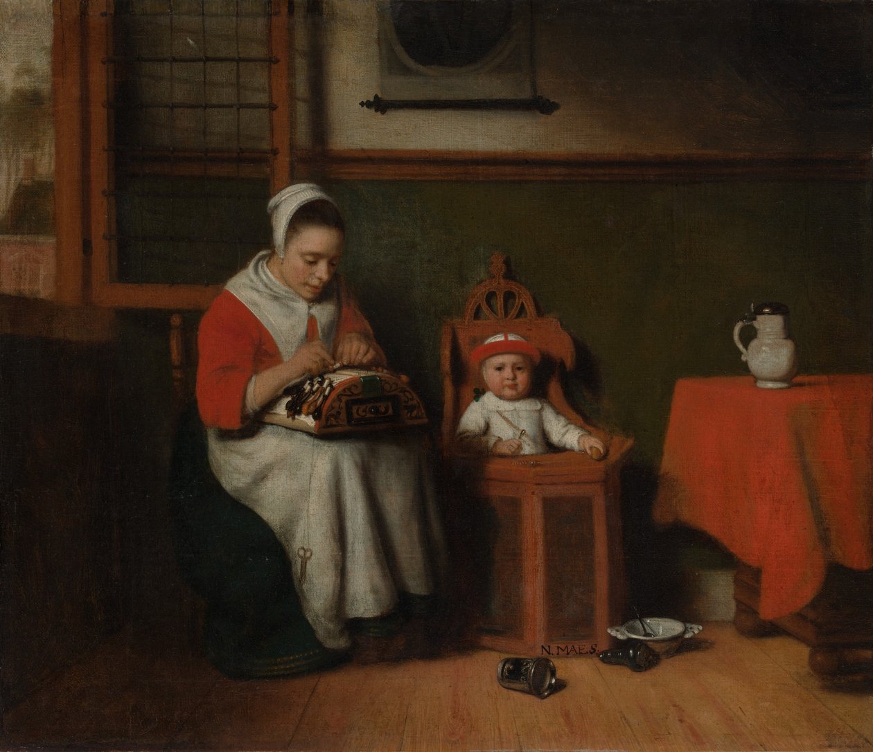 The Lacemaker, ca. 1656 de Nicolaes Maes